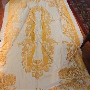 Vintage gold tablecloth.